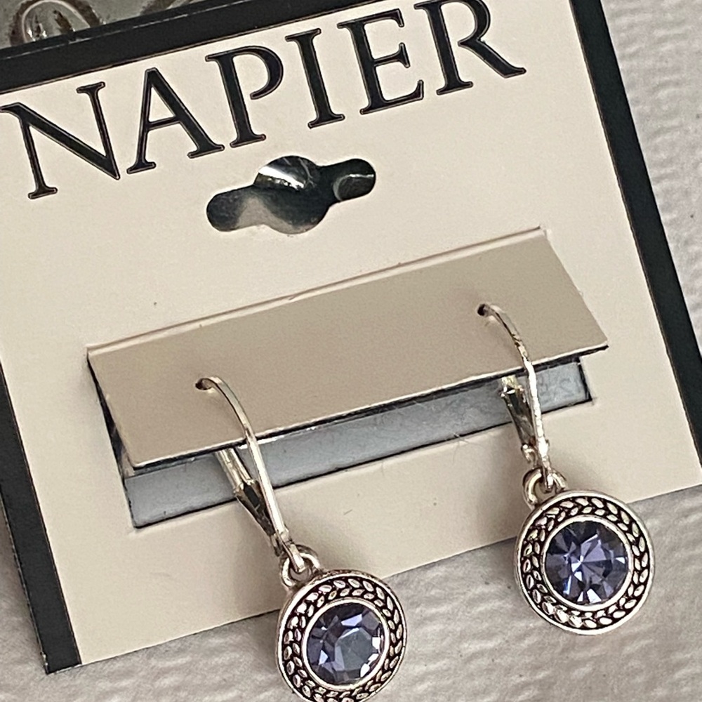 NWT  Beautiful Napier Crystal Earrings